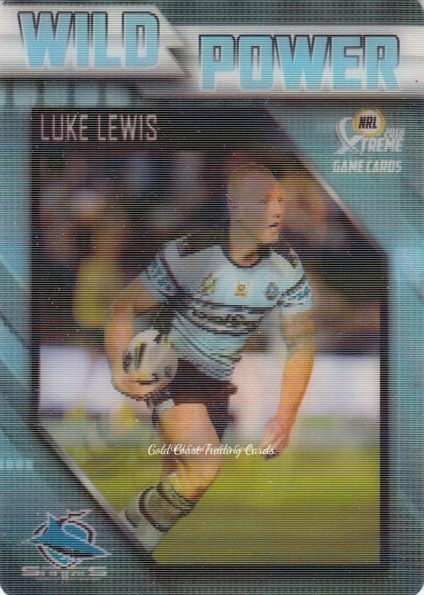 2018 NRL Xtreme Wild Power - WP04 Luke Lewis Cronulla Sharks
