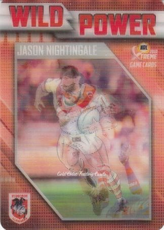 2018 NRL Xtreme Wild Power - WP13 Jason Nightingale St George Dragons