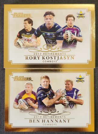 2018 NRL Traders 2017 Retirements - Full Set 15 Cards