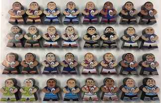 2018 NRL Xtreme Mini Footy Stars Figurine Black - 32 Figurines Full Set