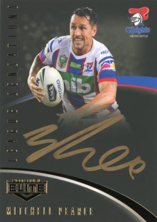 2018 NRL Elite League Sensations Black Signature - LSB08 Mitchell Pearce Newcastle Knights