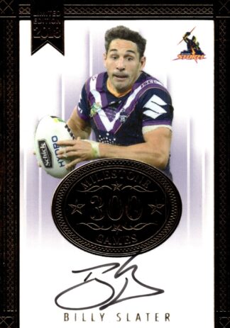 2018 NRL Milestones Card 07 - Billy Slater Melbourne Storm