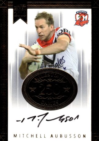 2018 NRL Milestones Card 14 - Mitchell Aubusson Sydney Roosters