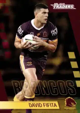 2019 Best & Less NRL Common Card - Base 01 David Fifita Brisbane Broncos
