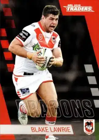 2019 Best & Less NRL Common Card - Base 37 Blake Lawrie St George Dragons