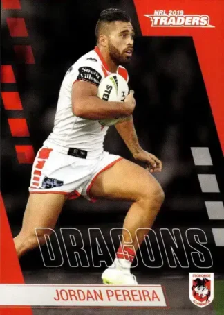 2019 Best & Less NRL Common Card - Base 39 Jordan Pereira St George Dragons