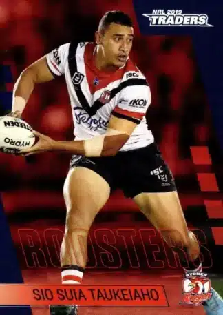 2019 Best & Less NRL Common Card - Base 41 Sio Suia Taukeiaho Sydney Roosters