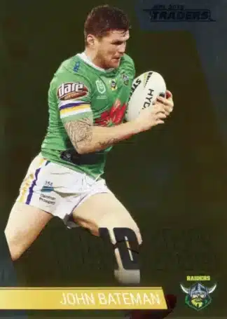 2019 Best & Less NRL Gold Parallel - BLG02 John Bateman Canberra Raiders