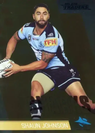 2019 Best & Less NRL Gold Parallel - BLG04 Shaun Johnson Cronulla Sharks