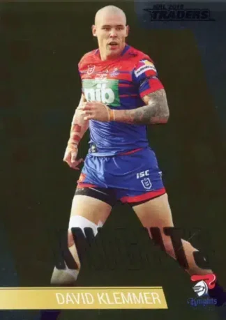 2019 Best & Less NRL Gold Parallel - BLG08 David Klemmer Newcastle Knights