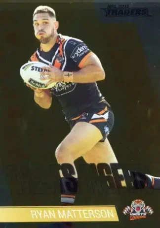 2019 Best & Less NRL Gold Parallel - BLG16 Ryan Matterson Wests Tigers