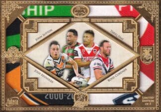 2019 NRL Elite Master Set Futera 1 Of 1 Game Worn Jersey Card 2 - #05 Of 05