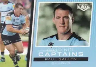 2019 NRL Elite Captains - CC04 Paul Gallen Cronulla Sharks