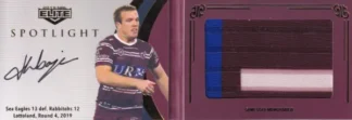 2019 NRL Elite Spotlight Jersey Patch Signature - SLS3 Jake Trbojevic Manly Sea Eagles