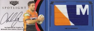 2019 NRL Elite Spotlight Jersey Patch Signature - SLS4 Aidan Guerra Newcastle Knights