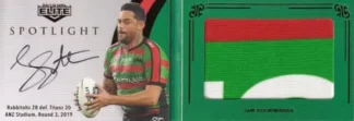 2019 NRL Elite Spotlight Jersey Patch Signature - SLS5 John Sutton South Sydney Rabbitohs
