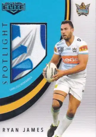 2019 NRL Elite Spotlight Jersey Patch - SLJ2 Ryan James Gold Coast Titans