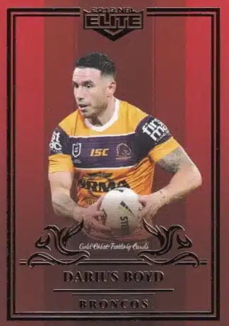 2019 NRL Elite Ruby Mojo - MR002 Darius Boyd Brisbane Broncos