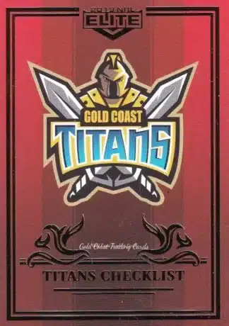 2019 NRL Elite Ruby Mojo - MR037 Logo Checklist Gold Coast Titans