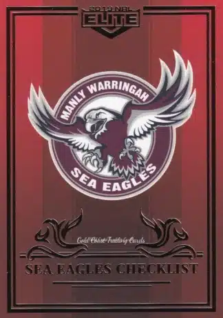 2019 NRL Elite Ruby Mojo - MR046 Logo Checklist Manly Sea Eagles