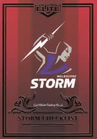 2019 NRL Elite Ruby Mojo - MR055 Logo Checklist Melbourne Storm