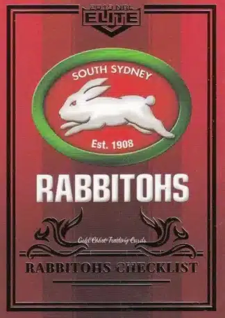 2019 NRL Elite Ruby Mojo - MR100 Logo Checklist South Sydney Rabbitohs