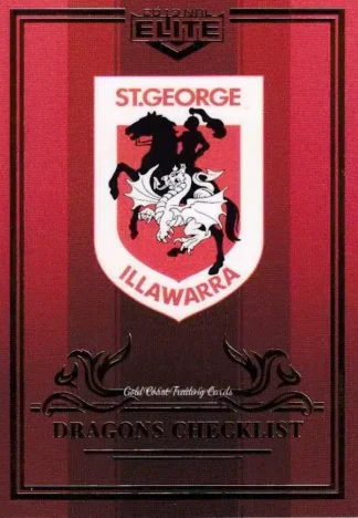 2019 NRL Elite Ruby Mojo - MR109 Logo Checklist St George Dragons