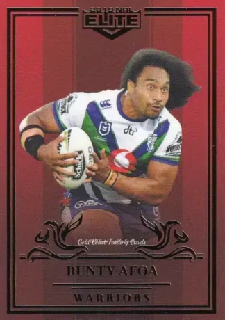 2019 NRL Elite Ruby Mojo - MR128 Bunty Afoa Warriors
