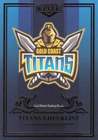 2019 NRL Elite Sapphire Mojo - MS037 Logo Checklist Gold Coast Titans