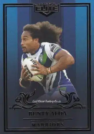 2019 NRL Elite Sapphire Mojo - MS128 Bunty Afoa Warriors