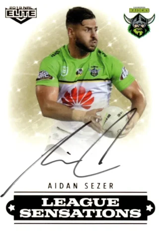 2019 NRL Elite League Sensations Signature - LS02 Aidan Sezer Canberra Raiders