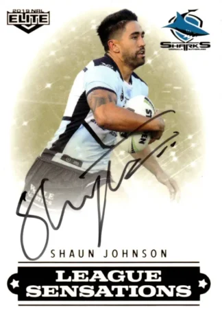 2019 NRL Elite League Sensations Signature - LS04 Shaun Johnson Cronulla Sharks