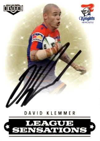 2019 NRL Elite League Sensations Signature - LS08 David Klemmer Newcastle Knights