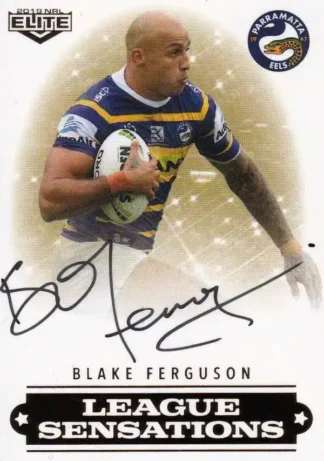 2019 NRL Elite League Sensations Signature - LS10 Blake Ferguson Parramatta Eels
