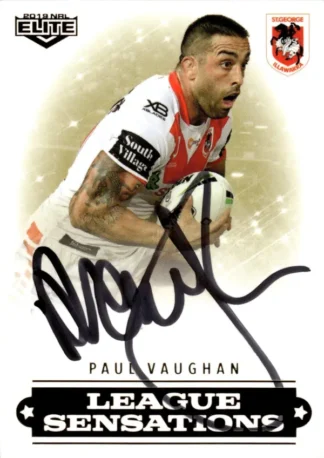 2019 NRL Elite League Sensations Signature - LS13 Paul Vaughan St George Dragons