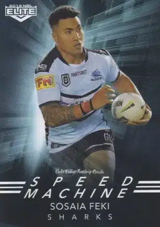 2019 NRL Elite Speed Machine - SM07 Sosaia Feki Cronulla Sharks