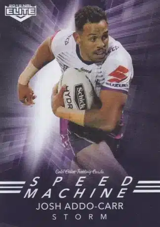 2019 NRL Elite Speed Machine - SM13 Josh Addo-Carr Melbourne Storm