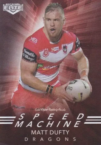 2019 NRL Elite Speed Machine - SM25 Matt Dufty St George Dragons