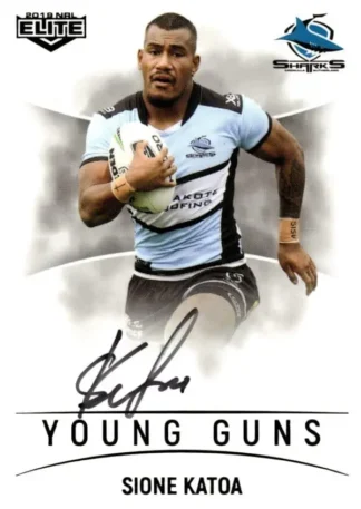 2019 NRL Elite Young Guns Signature - YG04 Sione Katoa Cronulla Sharks