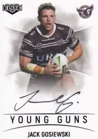 2019 NRL Elite Young Guns Signature - YG06 Jack Gosiewski Manly Sea Eagles