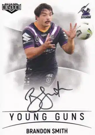 2019 NRL Elite Young Guns Signature - YG07 Brandon Smith Melbourne Storm