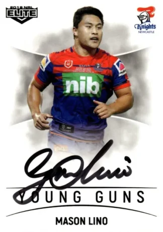 2019 NRL Elite Young Guns Signature - YG08 Mason Lino Newcastle Knights