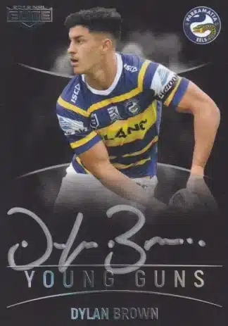 2019 NRL Elite Young Guns Black Signature - YGB10 Dylan Brown Parramatta Eels