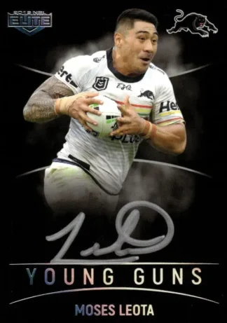 2019 NRL Elite Young Guns Black Signature - YGB11 Moses Leota Penrith Panthers