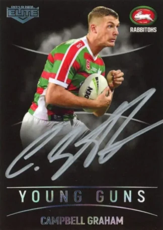 2019 NRL Elite Young Guns Black Signature - YGB12 Campbell Graham South Sydney Rabbitohs
