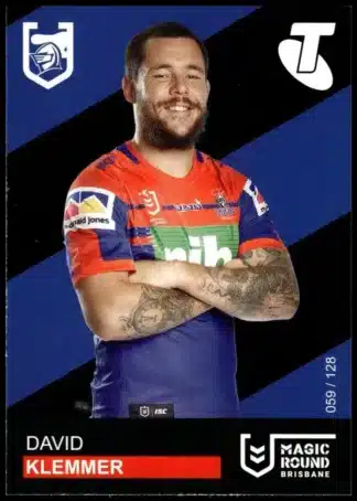 2019 Magic Round - Card 059 David Klemmer Newcastle Knights