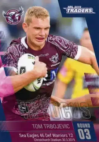 2019 NRL Traders Player In Focus - IF03 Tom Trbojevic Manly Sea Eagles