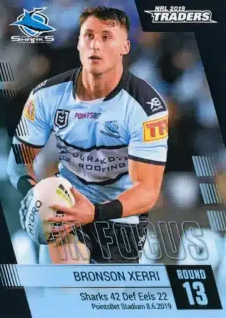 2019 NRL Traders Player In Focus - IF13 Bronson Xerri Cronulla Sharks