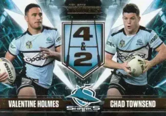 2019 NRL Traders 4 & 2 - FT02 Valentine Holmes & Chad Townsend Cronulla Sharks