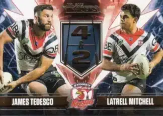 2019 NRL Traders 4 & 2 - FT07 James Tedesco & Latrell Mitchell Sydney Roosters